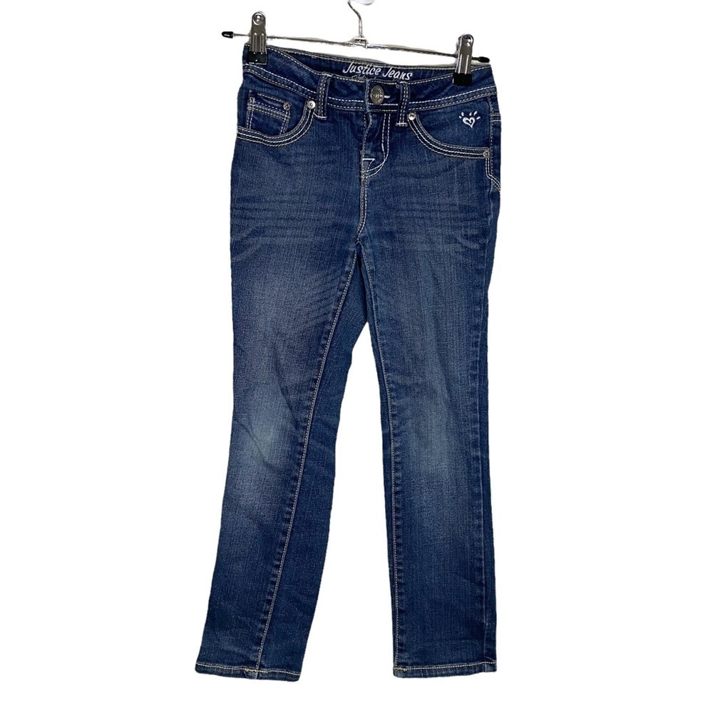 Justice Jeans - Dark Wash Mid Rise Straight Leg - Size 6